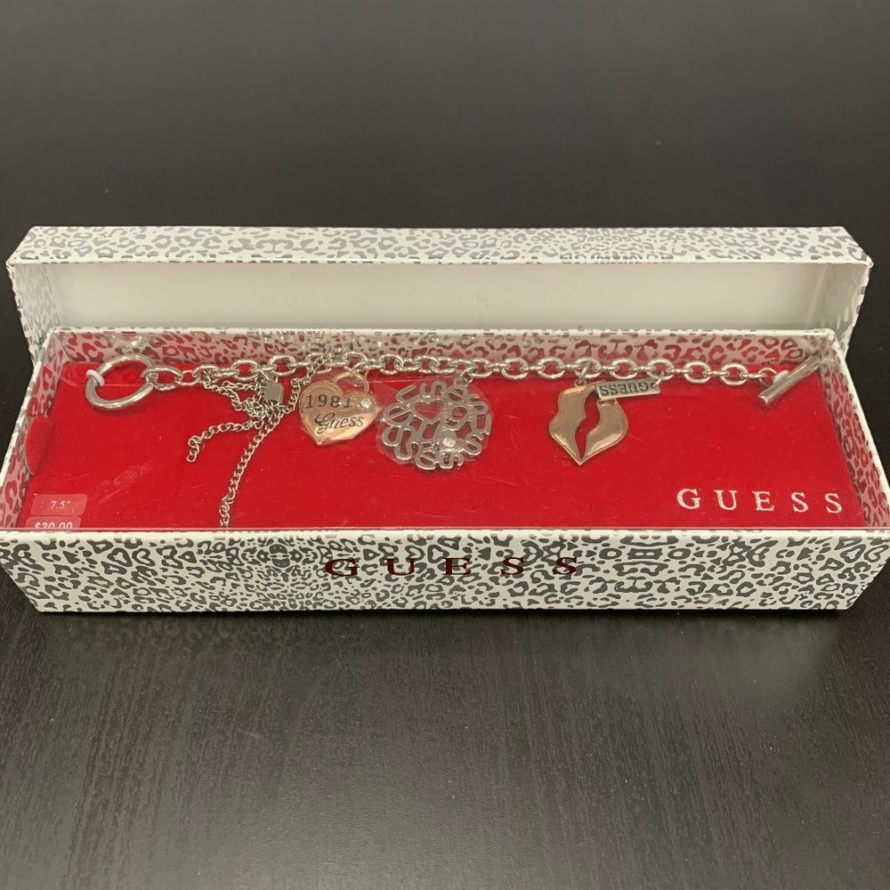 NWT Guess Silver Charm Bracelet
